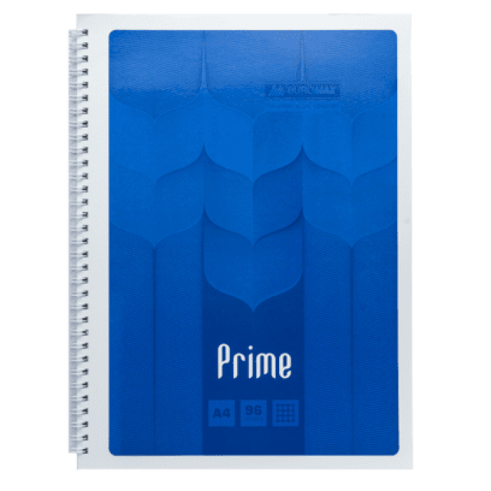 Тетрадь канцелярская Prime А4, 96л. (боковая спираль) клетка, синий BM.24451101-02