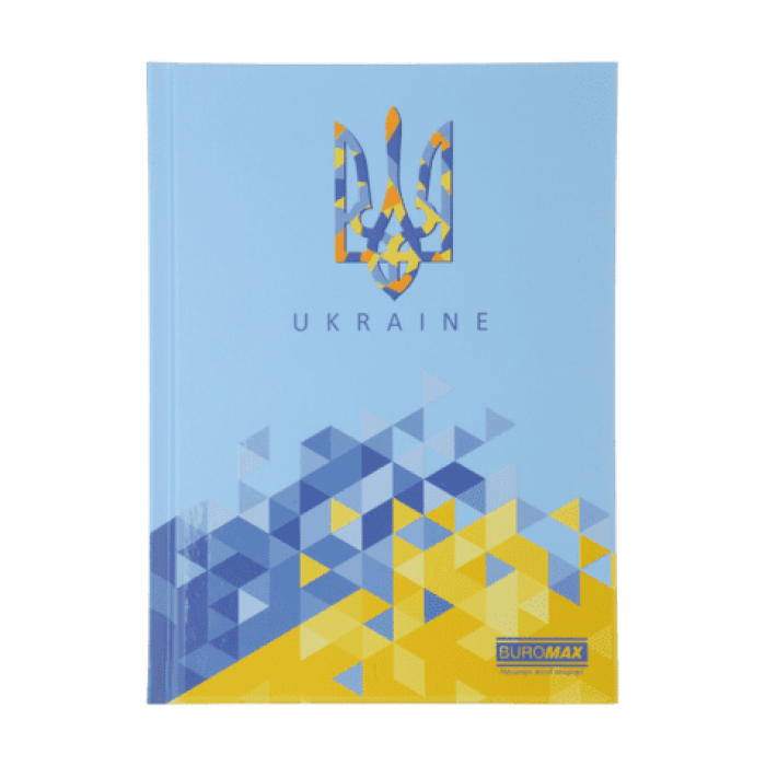 Блокнот Ukraine А5, 96арк, клітинка, тверда обкладинка (блакитний) BM.24511101-14