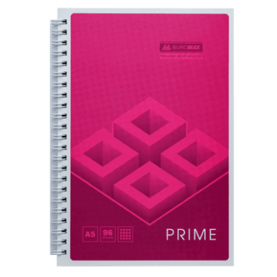 Зошит канцелярський Prime А5, 96 аркушів (бічна спіраль) рожевий BM.24551101-10