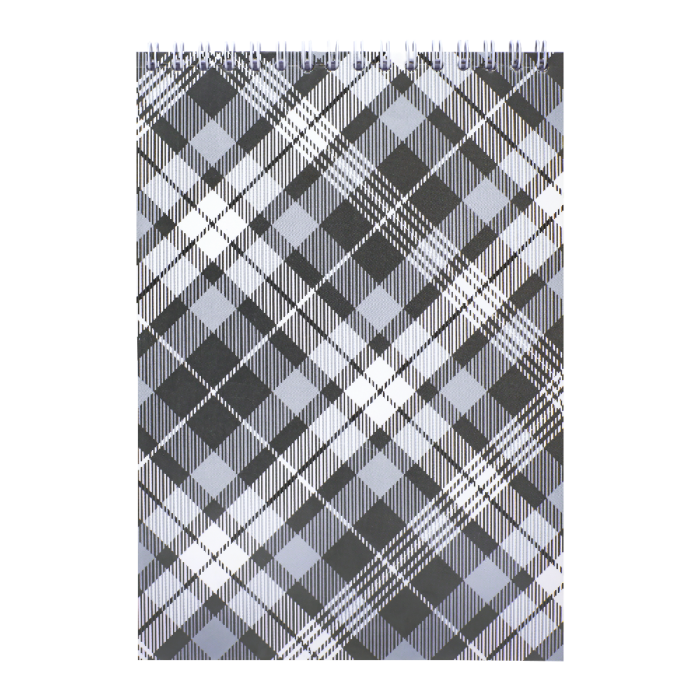 Блокнот А5, 48арк. клітинка (верхня пружина) сірий BM.2470-09