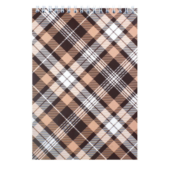 Блокнот А5, 48арк. клітинка (верхня пружина) коричневий BM.2470-18