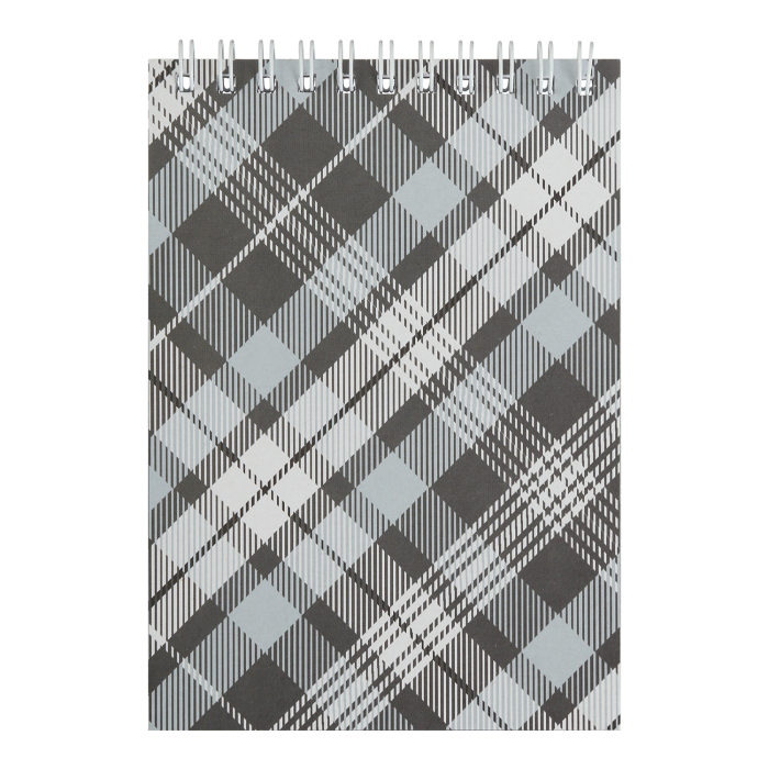 Блокнот А6, 48арк, клітинка (верхня спіраль) сірий