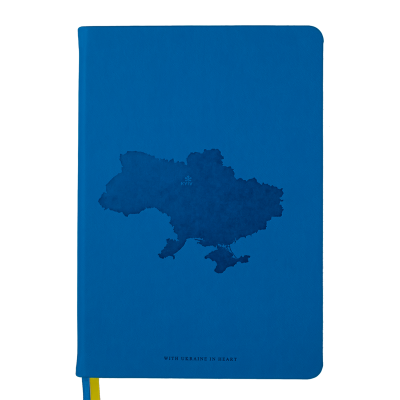 Блокнот деловой Ukraine А5, 96л. синий (клетка) BM.295120-02
