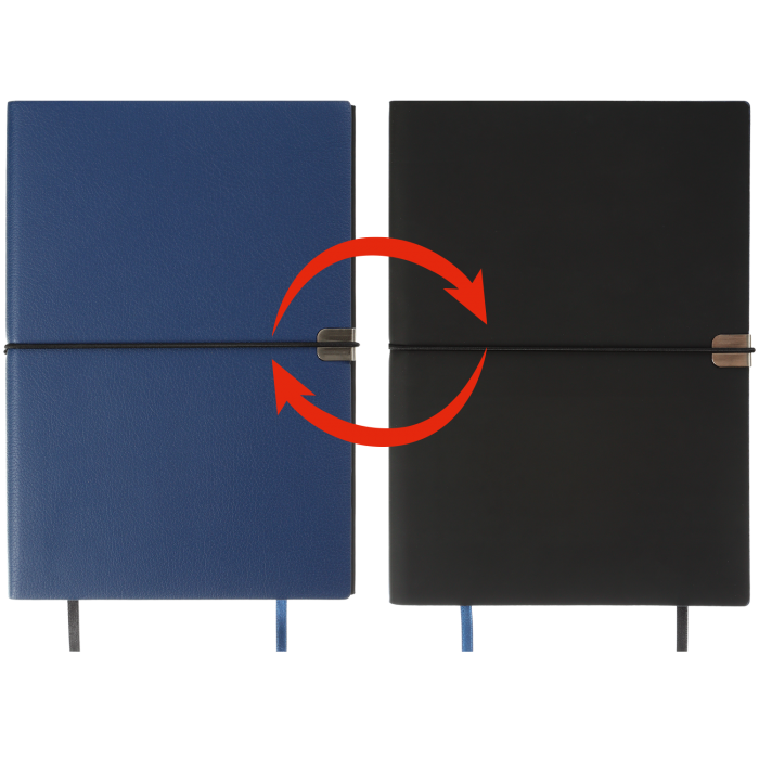 Блокнот діловий Duet А5, 96арк. синій (клітинка+лінія) BM.295626-02