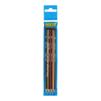 Карандаш графитный с ластиком НВ Neon Line (4шт) BM.8508-4
