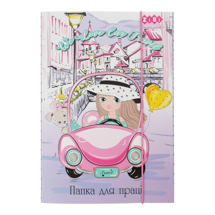 Папка для праці на гумці Travel Girl А4+