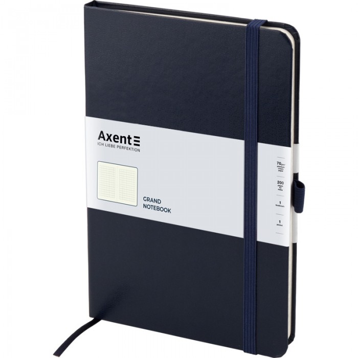 Книга записна Partner Grand 210х295мм (синій/клітинка) 8203-02-A