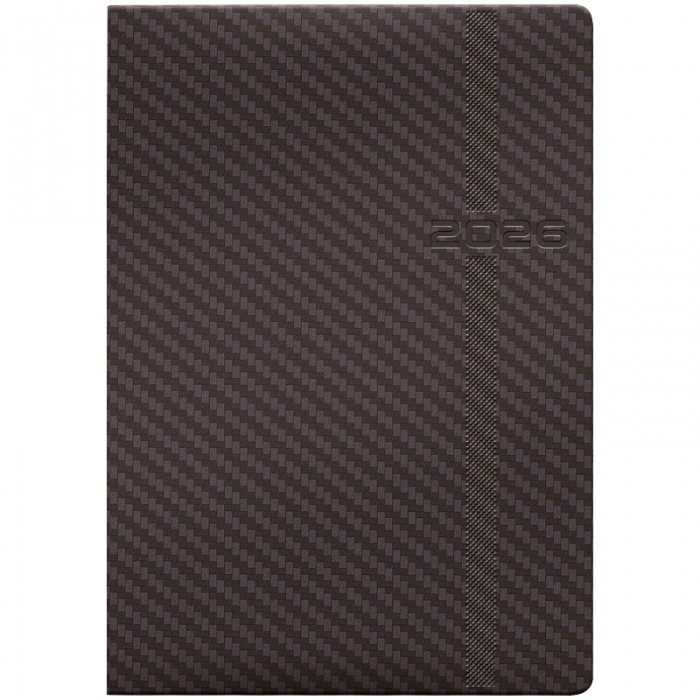 Щоденник 2026 Стандарт Soft Carbon А5 (сірий)
