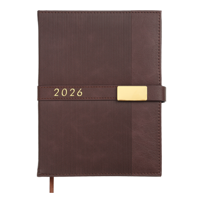 Ежедневник 2026 Leroy А5 (коричневый) 336стр