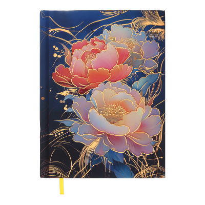 Ежедневник недатированный А5 Peony (темно-синий) 336стр