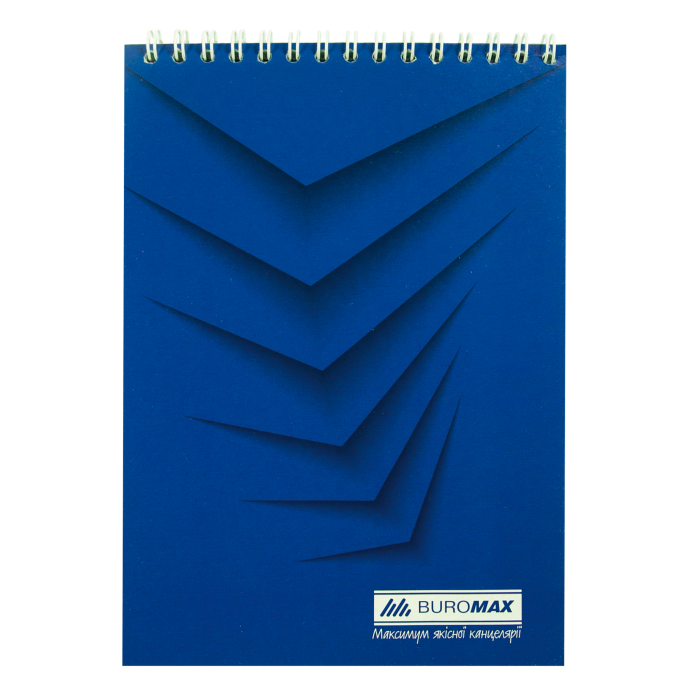 Блокнот А5, 48 аркушів (верхня спіраль) Jobmax, синій