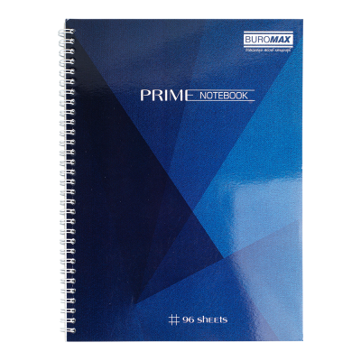 Зошит канцелярський Prime А4, 96арк. (бічна спіраль) клітинка, синій BM.24451101-02