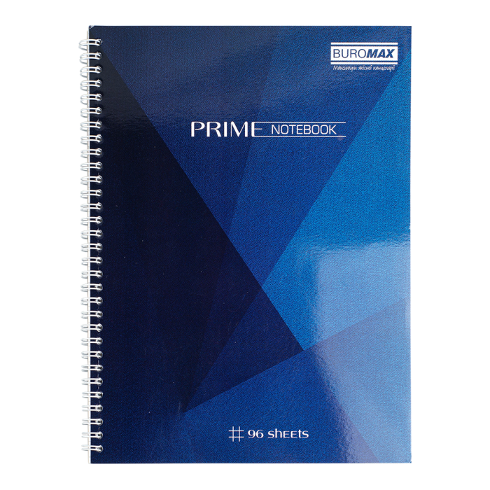 Зошит канцелярський Prime А4, 96арк. (бічна спіраль) клітинка, синій BM.24451101-02