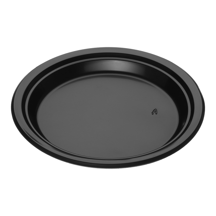 Тарілка одноразова Premium, чорна 220мм, 25шт/уп