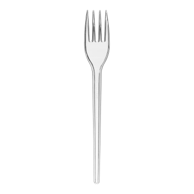 Вилка одноразовая, прозрачная, 16см, 2,1г 100шт/уп