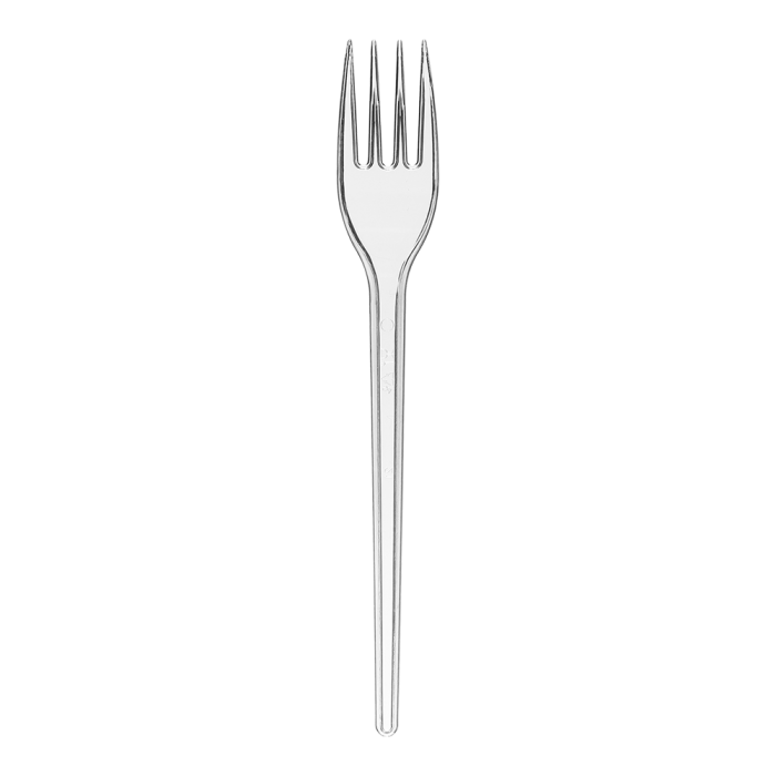 Виделка одноразова, прозора, 16см, 2,1г 100шт/уп