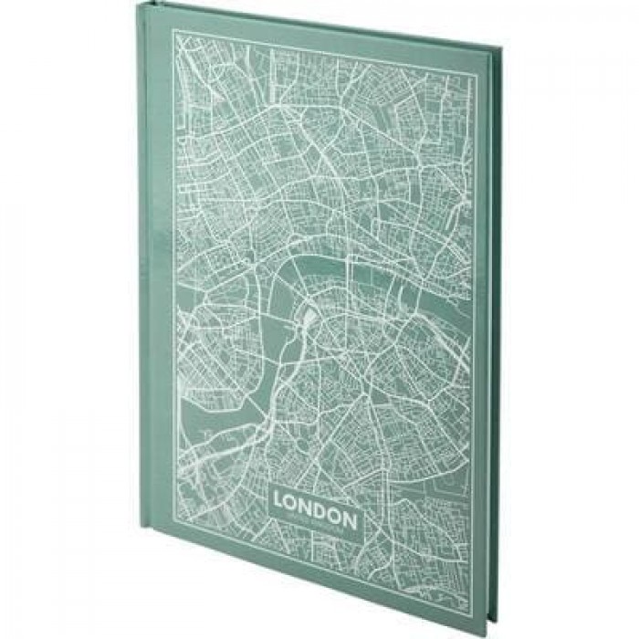 Книга канцелярская Maps London (бирюзовый) А4, 96 листов , клетка