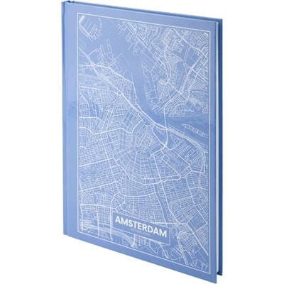 Книга канцелярская Maps Amsterdam (голубой) А4, 96 листов , клетка