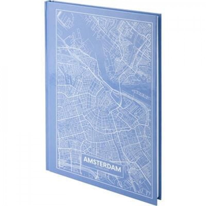 Книга канцелярська Maps Amsterdam (блакитний) А4, 96 аркушів , клітинка