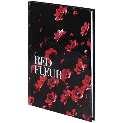 Зошит канцелярський Fleur А5, 96 аркушів, клітинка, Red