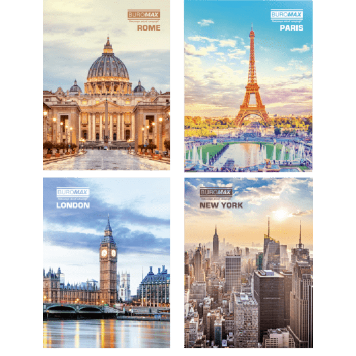 Книга канцелярська А4, "Столиці Світу" 80арк. bm.2300-102