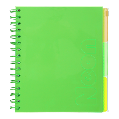 Зошит канцелярський Neon В5, 120арк. клітинка, з розділ. (зелений) BM.24359911-04
