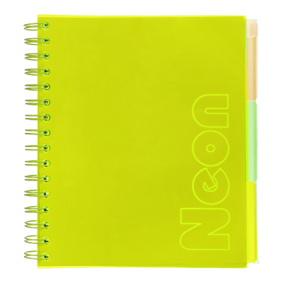 Зошит канцелярський Neon В5, 120арк. клітинка, з розділ. (жовтий) BM.24359911-08