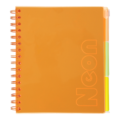 Зошит канцелярський Neon В5, 120арк. клітинка, з розділ. (помаранчевий) BM.24359911-11