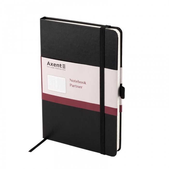 Книга записная Partner 125х195мм (черный/клетка) 8201-01-A