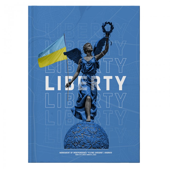Книга канцелярська А4, Liberty 96 аркушів (клітинка) синій