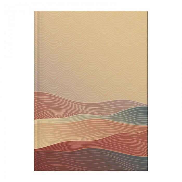 Книга канцелярська А4, Waves 96 аркушів (клітинка) бронзовий