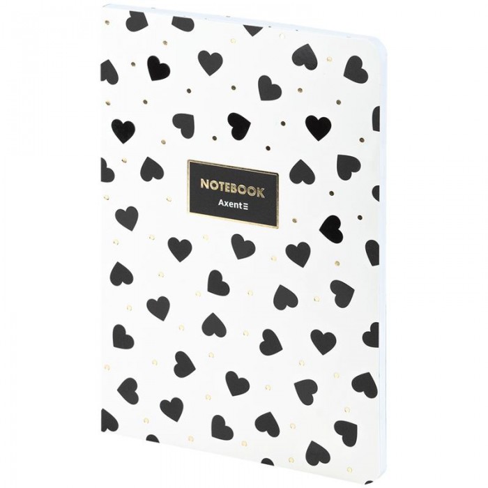 Зошит канцелярський А5, 80 аркушів, клітинка, Black&White