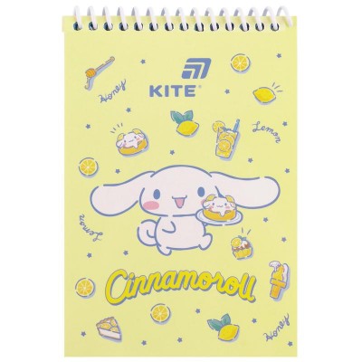 Блокнот на пластиковій пружині А6, 48арк. нелінов., Cinnamoroll
