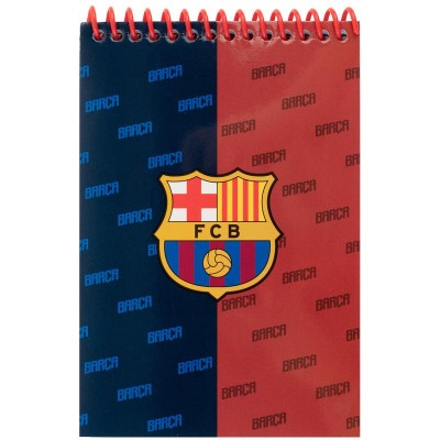Блокнот на пластиковій пружині А6, 48арк. нелінов., FC Barcelona