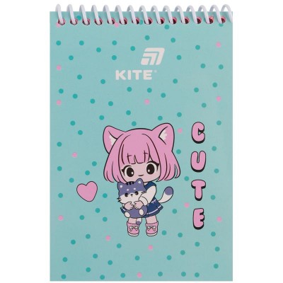 Блокнот на пластиковій пружині А6, 48арк. нелінов., Be Friends