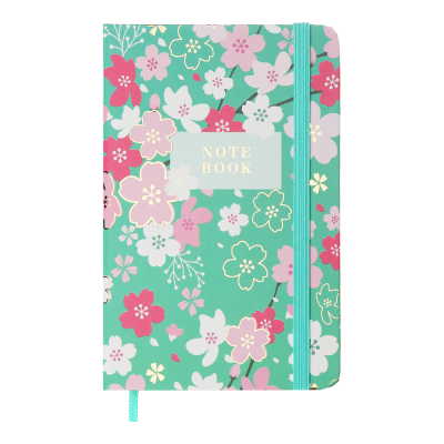 Книга записная на резинке Blossom А6 80л. (клетка) голубой
