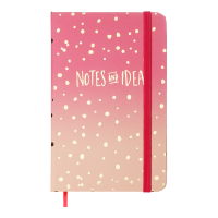 Книга записна на гумці Gradient А6 80арк. (клітинка) рожевий