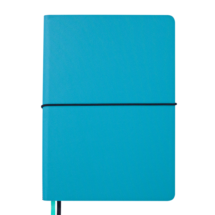 Блокнот діловий Unique А5, 96арк. бірюзовий з чорним (клітинка) BM.295107-06