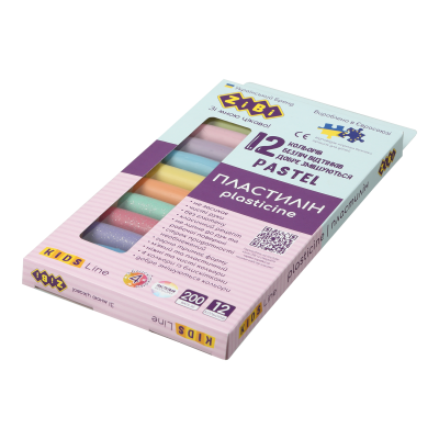 Пластилін Pastel (12 кольорів) 200г. ZB.6240