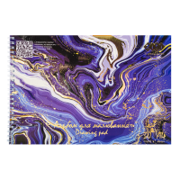 Альбом для рисования на пружине Marble, голубой (30 листов) А4 ZB.1451-14