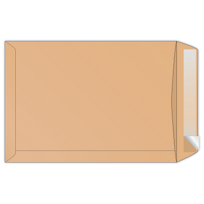 Конверт С4, самоклеющийся, крафт (25шт/уп.)