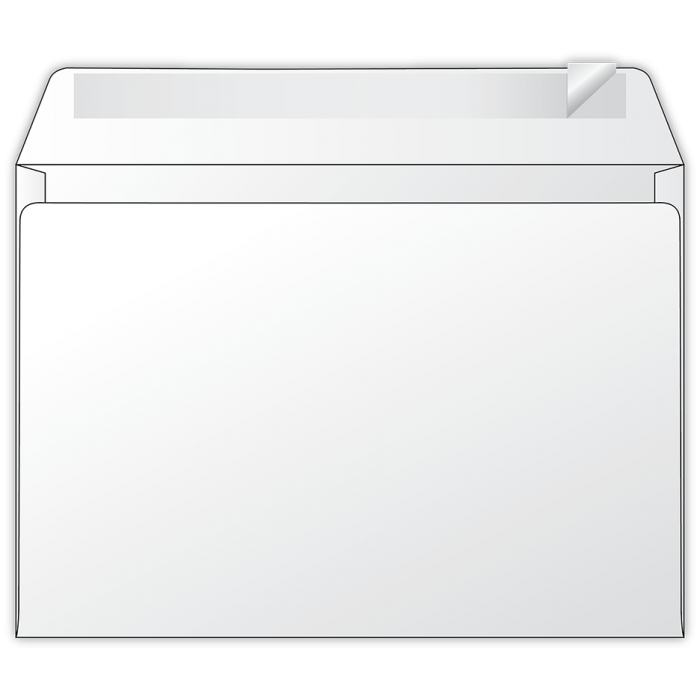 Конверт С5 самоклеючий, білий (50шт/уп)