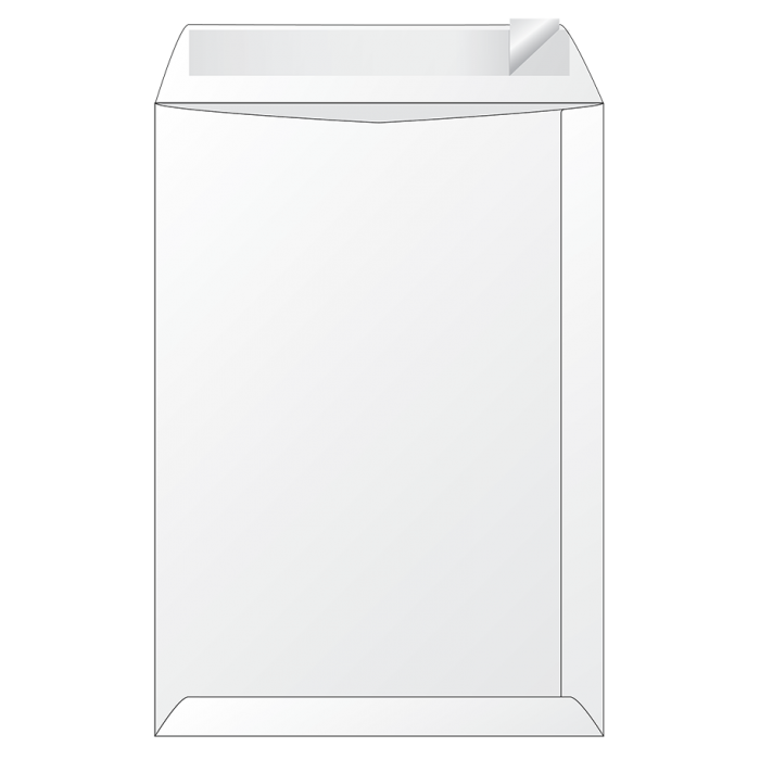 Конверт В4 самоклеючий, білий (50шт/уп)