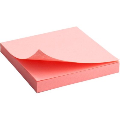 Блок бумаги с клейким слоем 75х75, красный, 100л. 2314-03-A