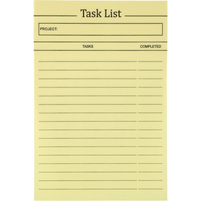 Блок бумаги с клейким слоем Task list 100х150мм, 100л