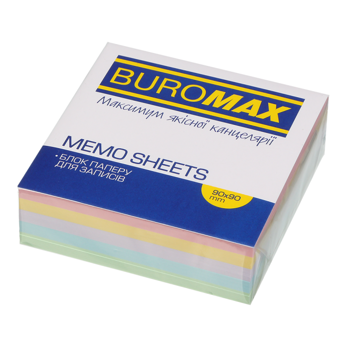 Блок паперу LUX Декор Pastel (не склеєний) 90х90х30мм.