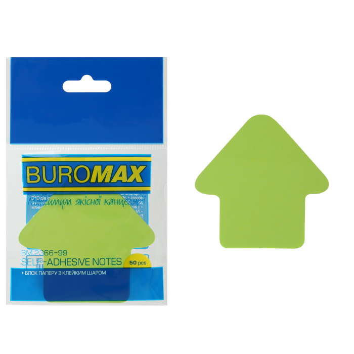 Блок паперу для заміток з клейким шаром Стрілка 50арк