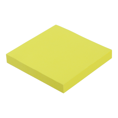 Блок бумаги для заметок с клейким слоем Неон 75х75мм  (желтый) BM.2382-08