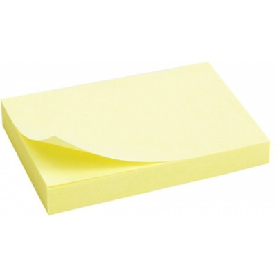 Блок паперу з клейким  шаром 50х75, жовтий 2312-01-A