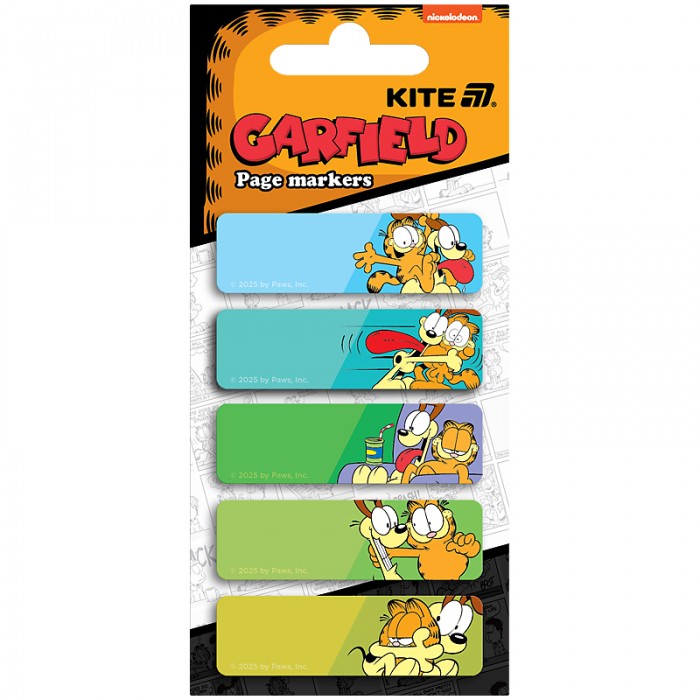 Закладинки паперові Garfield, 5х15х50мм,100 шт.
